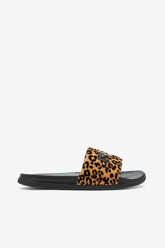 Fila Sandals Womens Black - Drifter Luxe Wild - Philippines 2406189-KU